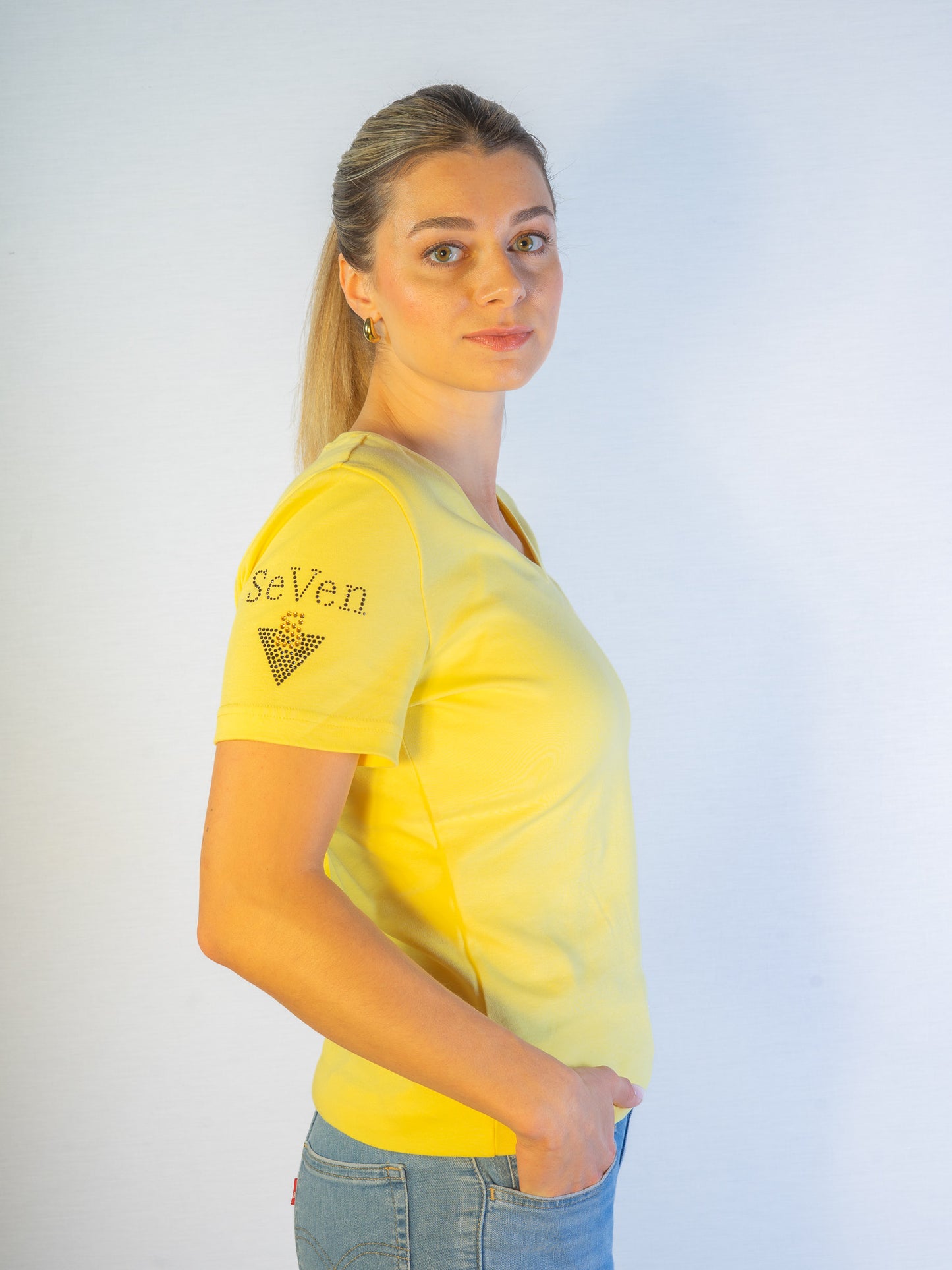 Premium Interlock Shirt mit Strass